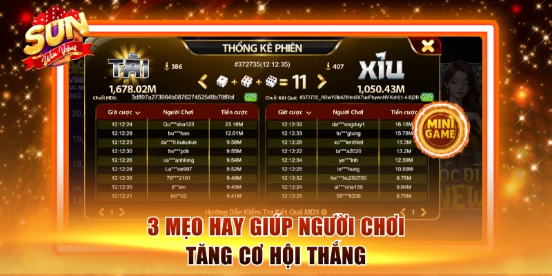 3 mẹo hay giúp người chơi tăng cơ hội thắng